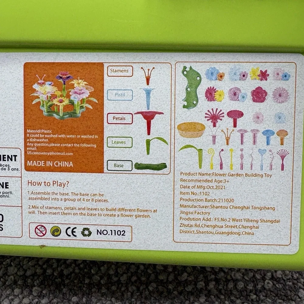 Cenove Classroom Homeschool Flower Building Supplies Pretend Play STEM 130+